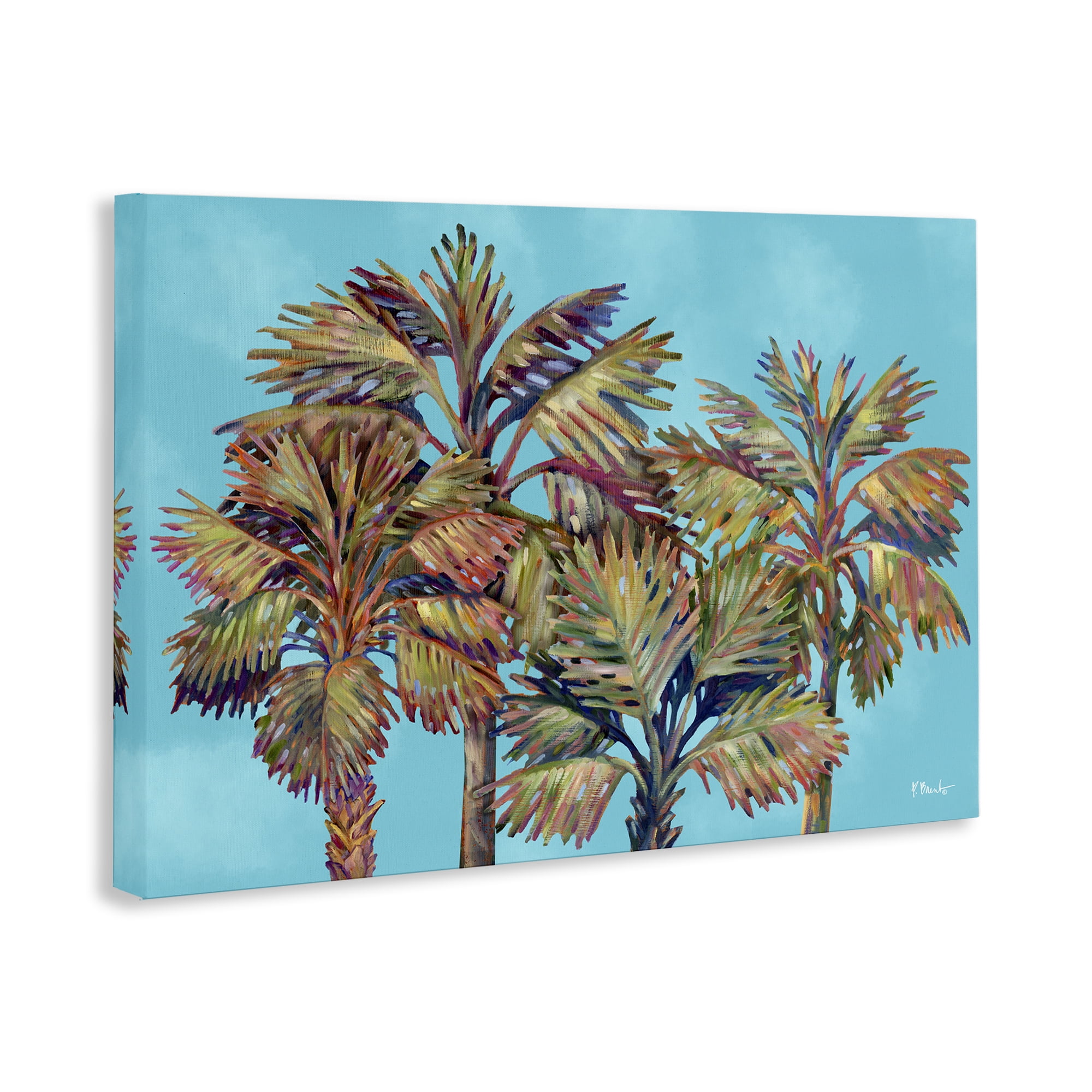 Stupell Industries Bondi Beach Palms Plants & Flowers Painting Wrapped Canvas Art Print Wall Art, 30 x 20