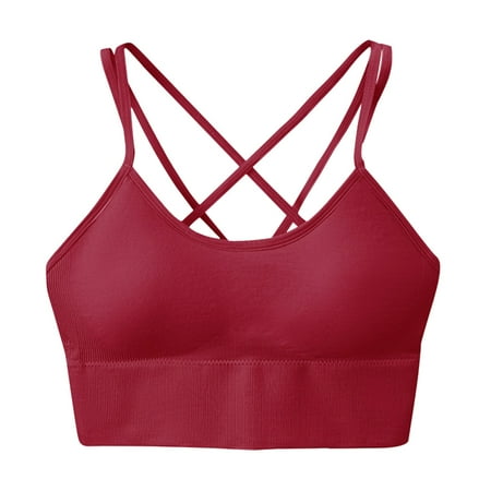 Blphud Women s Lingerie on Clearance Trendy Lingerie for Women Sports Bras for Women Womens Bras Push Up Underwire Women s Sports Plus Size Thin Shockproof Running Yoga Bras Bra Red S