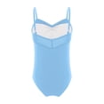 thumbnail image 3 of Hansber Gymnastics Leotards for Girls Sleeveless Camisole Leotard Ballet Dance Practice Ballerina Outfit Light Blue 150, 3 of 6