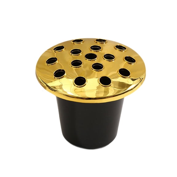 Jarrón para tumba, contenedor para cementerio, lápida para plantas de exterior, jardín, funeral Espuma de oro negro