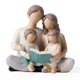 thumbnail image 1 of Familia de 4 figuras de libros de lectura pintadas a mano, 1 of 6