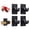 4 Pcs Black, variant on Lyxbone 4 Pcs Self Adhesive Curtain Rod Brackets No Drill Universal Wall Mount Holder