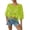 Fluorescent Green #1, variant on Women's Plain Fringe Trim Cut Out Sheer Cover Up, Boho Scallop Trim 3/4 Sleeve Crew Neck Crochet Beach Coverup Tops White S