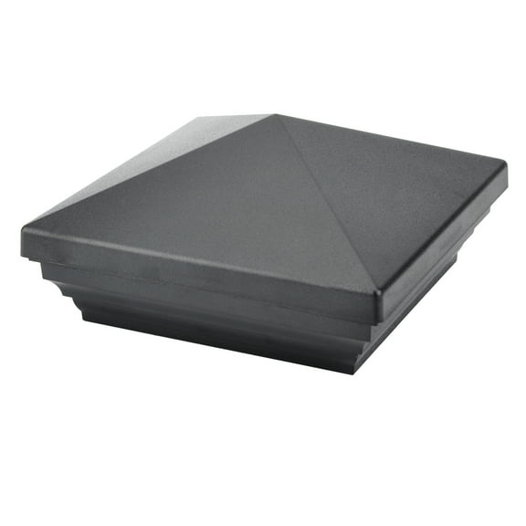Myard PNP 115445 Screw-Free Universal Fence Pyramid Top Cap Fits Post 4 X 4 Inches (Actual Post Size 3.5 X 3.5) (Qty 1, Black)
