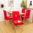 thumbnail image 3 of Funda elástica de licra para silla de navidad, cubierta decorativa para asiento de comedor, papá noel, cocina, hogar, 1/2/4/6 piezas, 3 of 5