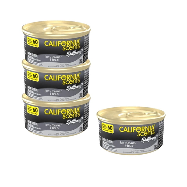 4 Pzas Aromatizante Auto California Scents Ice 60 Días Aroma