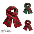 thumbnail image 2 of Sept.Filles Christmas Winter Knitted Scarf For Women Reversible Warm Scarf Reindeer Antlers Cozy Warm Long Scarves, 2 of 3