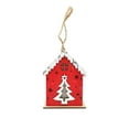 thumbnail image 3 of Hot6sl Ofertas y Liquidaciones Madera para Navidad, Casa Pequeña de Madera Brillante, Cabaña de Troncos Colgante, Árbol de Navidad, Decoración de Ventana, 3 of 5