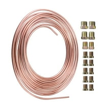 Anxingo Copper-Nickel Coated Alloy Brake Line Tubing Kit with Fittings-25 ft. 3/16 OD Fit for Hydraulic Braking Systems