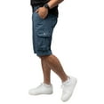 thumbnail image 3 of RAW X Mens Belted 12.5" Inseam Knee Length Cargo Shorts, Majolica Blue, 38, 3 of 6