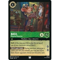 Disney Lorcana Azurite Sea Uncommon Basil - Disguised Detective #91