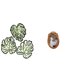 thumbnail image 1 of Marco de fotos de resina con hojas de palma, diseño creativo, arte de pared tropical de la selva, adorno de madera, soporte decorativo de mesa para of, 1 of 8