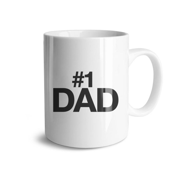 Number 1 Dad Coffee Mugs 15 OZ Sublimation Mugs,Double-sided Printing Ceramic Cups Ceramic Mugs for Coffee,Tea,Hot Cocoa