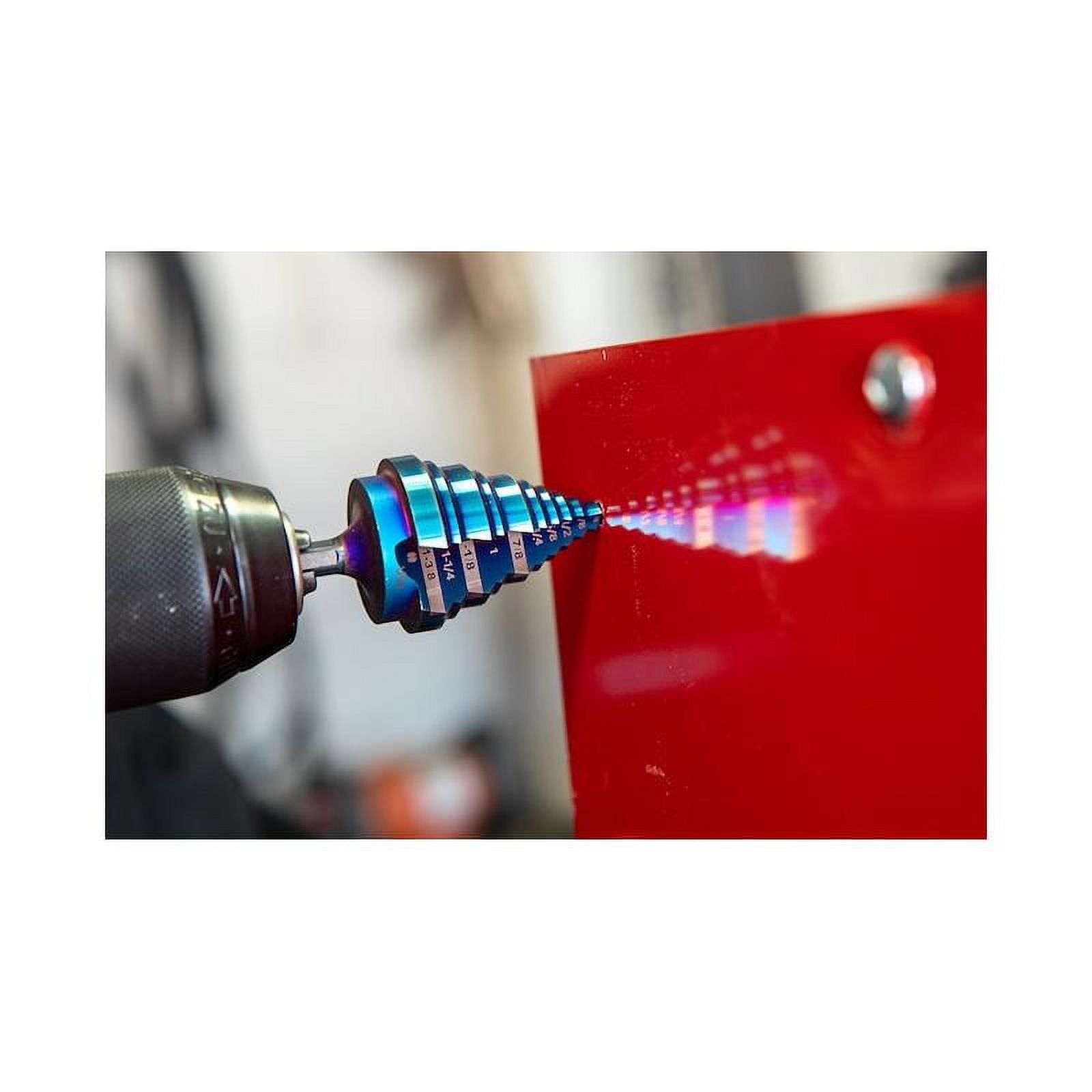 SM Products 19019 0.12-0.5 in. 13 Step Bit Mach-Blue Hex Shank Drill