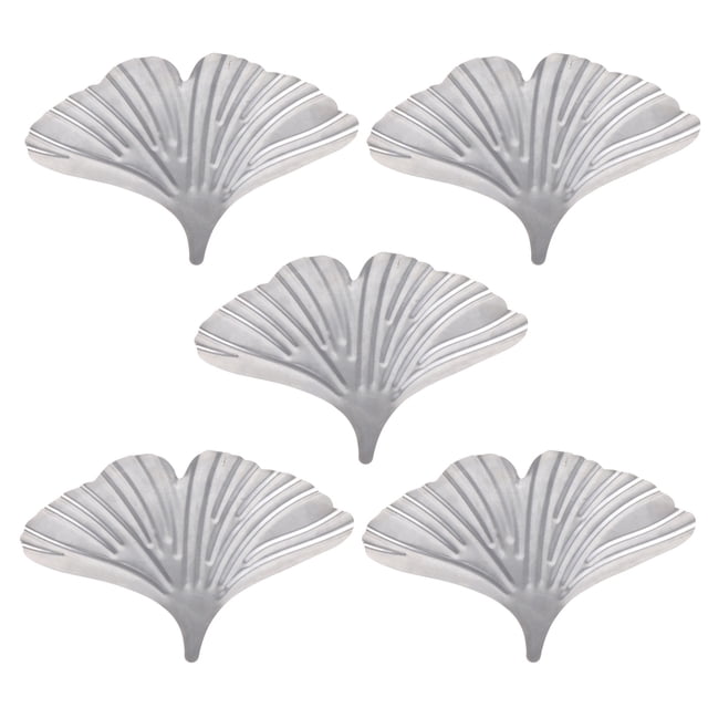 Weiweiguan 5 Pcs Feuille de Ginkgo en Métal Luxe Rétro Décoration de Table Bureau Feuille de Ginkgo