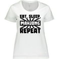 thumbnail image 3 of Inktastic Eat, Sleep, Mahjong, Repeat Women's Plus Size T-Shirt, 3 of 5