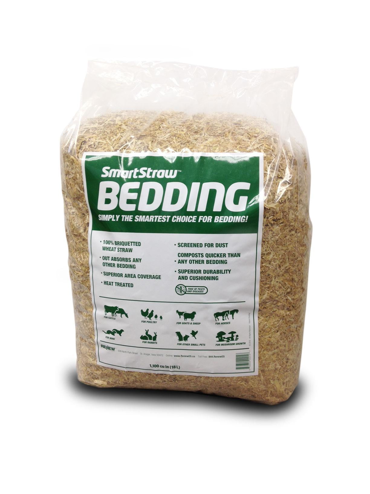 Smart Straw 1,100 in3 Super Absorbent animal bedding