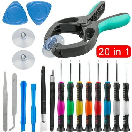 Mobile Cell Phone Tool Kit - 20 in 1 Mobile Phone Screen Opening Repair Tools Kit Screwdriver Set for iPhone X 8 7 Plus
