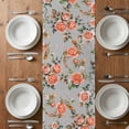 thumbnail image 6 of Red Rose Table Runner - 36 Inch Long, Kitchen Dining Table Runner Dresser Scarves, Farmhouse Romantic Botanical Floral Vines Farmhouse Decor for Coffee Tables Wedding Party Banquet, 6 of 8