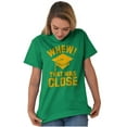 thumbnail image 4 of Funny Graduation Whew That Was Close Plus Size Crewneck Graphic Tee Shirt Brisco Brands 5X, 4 of 5