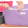 thumbnail image 3 of Zip-On Fitted Sheet Set - Designed for Mattresses with Up to 8" Inch Deep Pockets - Includes 1 Fitted Sheet Base and 2 Zip-On Sheets Queen Size - 600 TC - Lavender Color, 3 of 4
