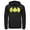 Black, variant on Men's Batman Logo Classic Wing Pull Over Hoodie Athletic Heather Large