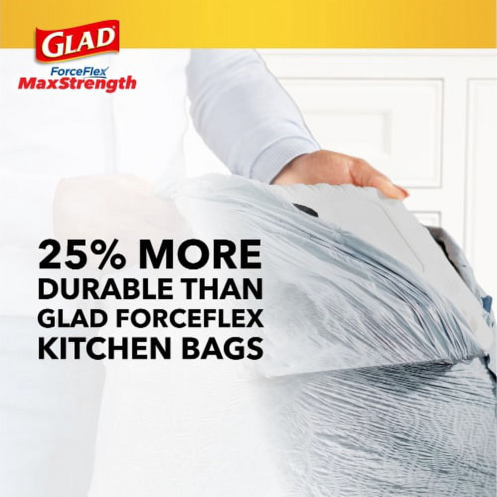 Glad ForceFlex MaxStrength Odor Shield Tall Kitchen Drawstring Trash Bags