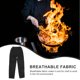 thumbnail image 5 of Un par de pantalones de trabajo de chef, resistentes y transpirables, de material de chef - Talla L (Negro), 5 of 8