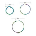 thumbnail image 2 of 1 Bag 3 Pairs 3 Size 304 Stainless Steel Huggie Hoop Earrings Rainbow Color Hypoallergenic Earrings for Women Rainbow Color 12 Gauge 24~46x2mm Pin: 0.7x1mm 1pair/style, 2 of 5