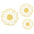 thumbnail image 1 of Resaco Decoración De Pared De Girasol De Metal, 3 Piezas, Flores, Arte De Pared De Metal, Girasoles, Decoraciones Para El Hogar, Para Baño, Sala De Estar, Cocina, Oficina En Casa (Amarillo), 1 of 5