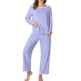 thumbnail image 2 of MINTREUS Pajamas for Women Set 2 Piece Lounge Set Long Sleeve Pjs Long Pants Sleepwear with Pockets, 2 of 9