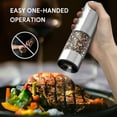thumbnail image 3 of AsFrost Electric Salt and Pepper Grinder Set USB Rechargeable with Adjustable Coarseness Stainless Steel Automatic Salt n Pepper Mill Grinders Refillable with light, 3 of 8