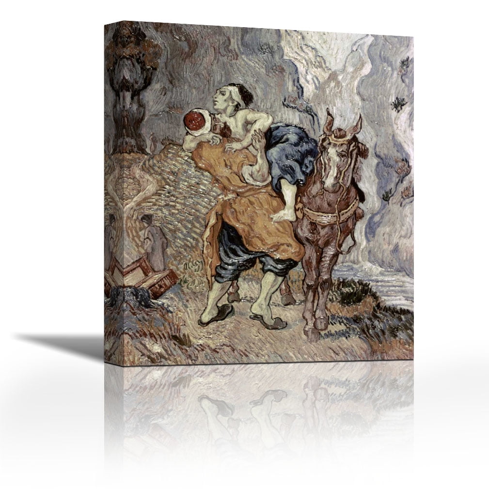 The Good Samaritan After Delacroix Contemporary Fine Art Giclee on