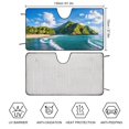 thumbnail image 3 of Beach Car Windshield Sun Shade Surf Board Palm Tree Foldable UV Ray Sun Visor Protector Sunshade to Keep Your Vehicle Cool 51"x28", 3 of 7