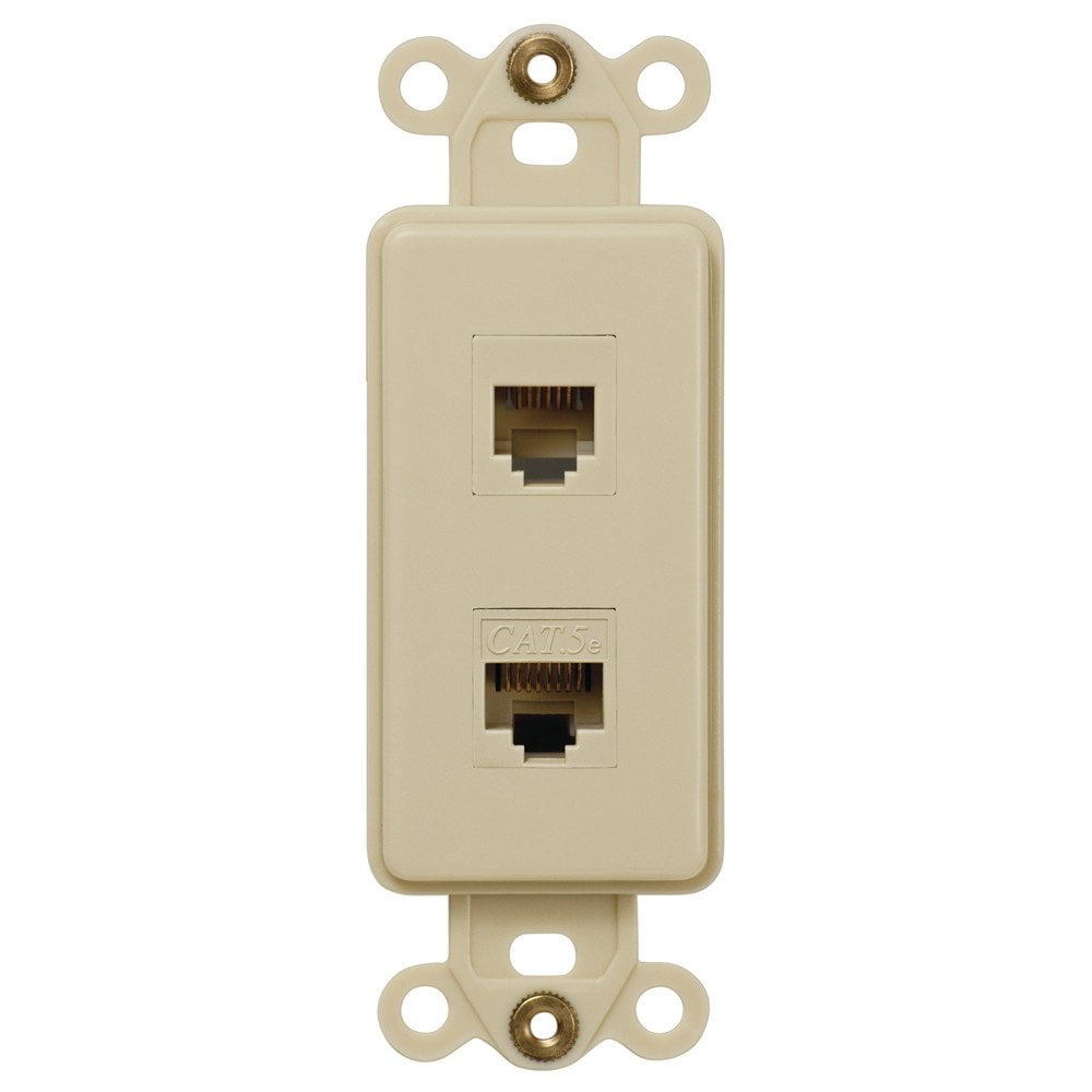 Phone Jack Data Rocker Insert White Connection Devices Combination