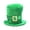 Green, variant on AWZXDE Irish Party Top Hat With Leaf For St Patricks Day Hats For Men And Hats For Women Celebration Performance Green