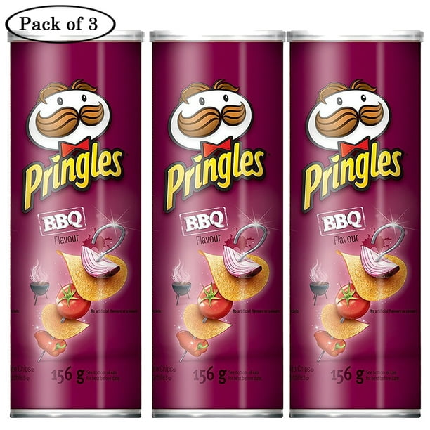 Pringles BBQ Chips - 156 g (lot de 3) 