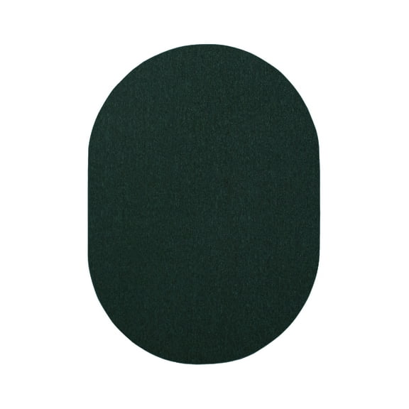 Furnishmyplace Modern Indoor/Outdoor Commercial Solid Dark Green Color, Area Rugs 5' x 7' Oval