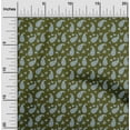 thumbnail image 2 of oneOone Viscose Jersey Olive Green Fabric Florals Dress Material Fabric Print Fabric By The Yard 60 Inch Wide, 2 of 5