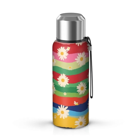 20 Oz Pioneer Flower Coffee Tumbler Double Wall Insulated Stainless Steel Water Bottle | Metal Reusable Thermoses Flask with Cup Cap | Leak & Sweat Proof with Anti-Dust Lid