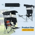thumbnail image 3 of Portable Heated Camping Chair with Adjustable Canopy, Shade, Removable Footrest, and Foldable Design for Outdoor Sports and Relaxation (1 Pack, Black), 3 of 8