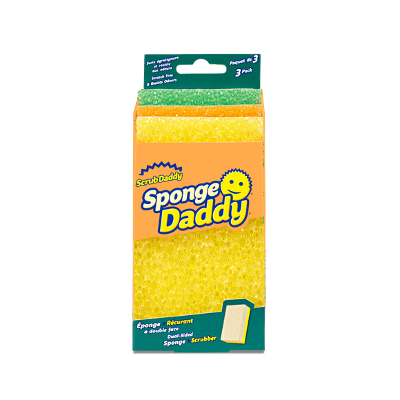 Scrub Daddy Sponge Daddy Non-Scratch Sponges, 3 Count