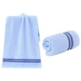 thumbnail image 6 of Pedty Striped Cotton Bath Towel Sets, A-Light Blue, 6 of 6