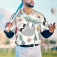 thumbnail image 6 of Balery Cute Cartoon Sloth Baseball Jersey for Men Casual Button Down Shirts Short Sleeve Active Team Sports Uniform-4X-Large, 6 of 9