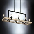 thumbnail image 6 of Luxury Modern Farmhouse Chandelier, 15''H x 44''W, Matte Black & White Ash Finish, Broadway Collection, by Urban Ambiance, 6 of 8
