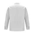 thumbnail image 6 of Txeol Men's Dress Shirts Solid Wrinkle-Free Long Sleeve Button Down Blouse Tops Lapel Formal Shirt Business Casual Outfits,White,XXXL, 6 of 7