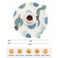 thumbnail image 6 of 15 Inch Round Placemats Set of 6, Abstract Geometric Non Slip Heat Insulation PP Table Mats, Farmhouse Vintage Polka Dot Teal Blue Washable Place Mats for Kitchen Dining Party Table Decor, 6 of 7