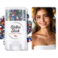 thumbnail image 2 of Body Glitter Stick - 4th of July Red White Blue Glitter, Patriotic Glitter Stick, Hair Glitter Gel for Football Game, Flag Makeup, Waterproof, Long-Lasting, Independence Day, Art Craft, 2 of 5