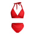 thumbnail image 4 of Huowey Women 2PCS Bathing Suits Push Up Bikini Set Swimsuit Vintage Swimwear Boho Bathing Suit Honeymoon Cruise Trendy Wear, 4 of 5
