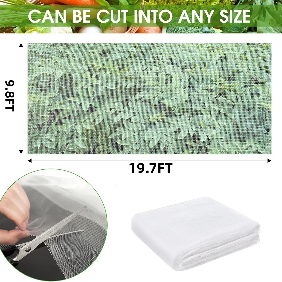 1pack Garden Vegetables Protection Mesh,Netting Plant Covers,Yahome Garden Mesh Netting,Barrier Covers for Plant Vegetables